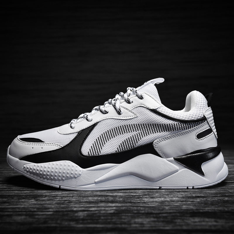Lightweight Casual Sports Running Shoes Contrast Color Mesh Breathable Clunky Sneakers