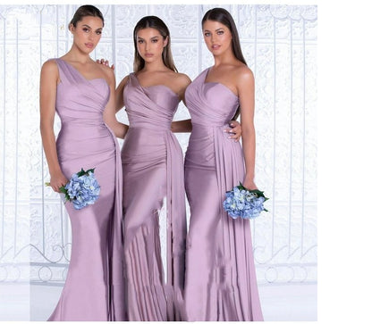 Plus Size Fat MM Mermaid One Shoulder Elegant Wedding Dress - X2-Shopping
