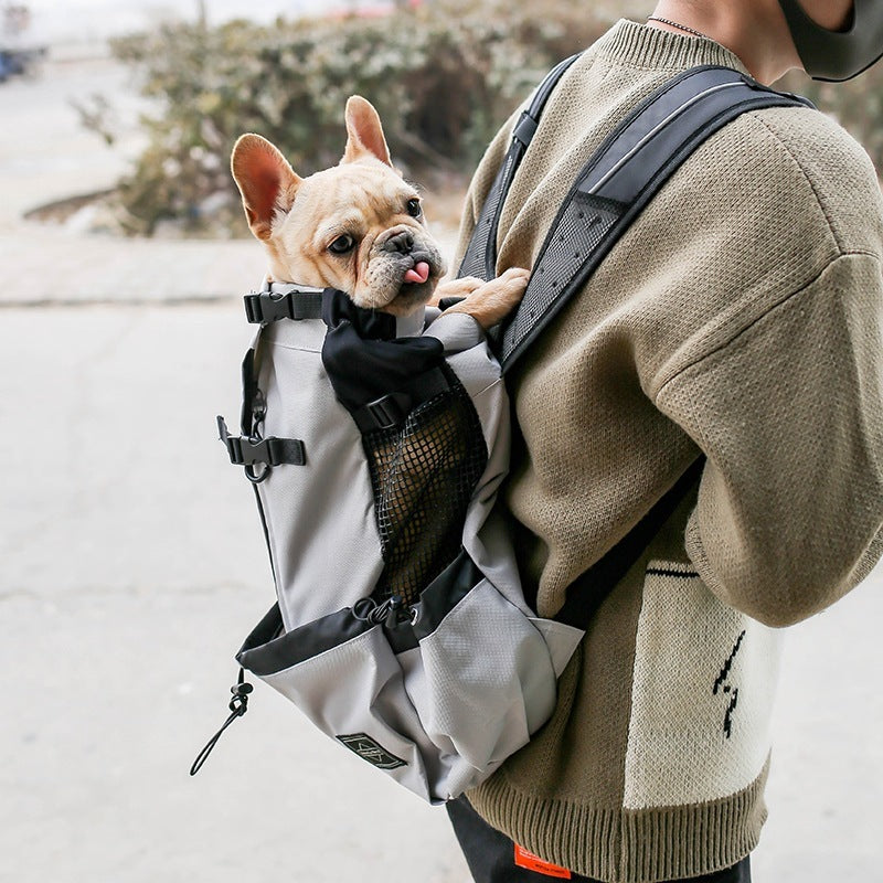 Pet Dog Carrier Bag Carrier For Dogs Backpack Out Double Shoulder Portable Travel Backpack Outdoor Dog Carrier Bag Travel - X2-Shopping
