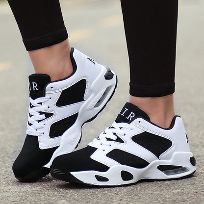 Shock-absorbing couple air cushion sneakers