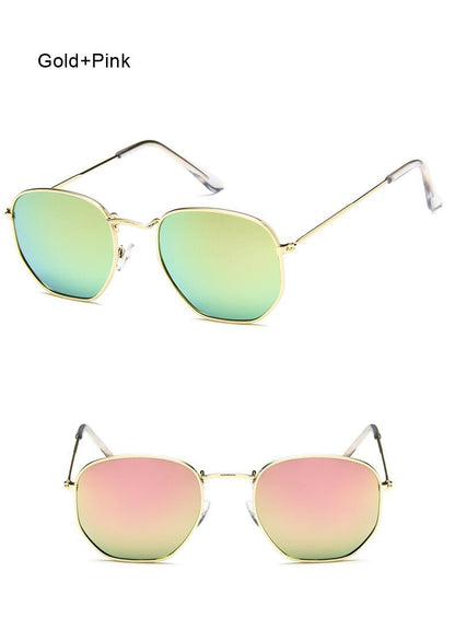 Sechseckige Sonnenbrille für Damen 