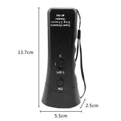 3-in-1 Anti Barking Dog Training Device Ultrasonic Dog Training Repeller  LED Flashlight - X2-Shopping