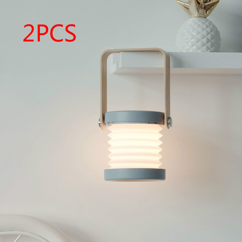 مصباح LED ليلي قابل للطي مع خاصية اللمس وخاصية التعتيم للقراءة، مصباح محمول قابل لإعادة الشحن عبر USB للديكور المنزلي