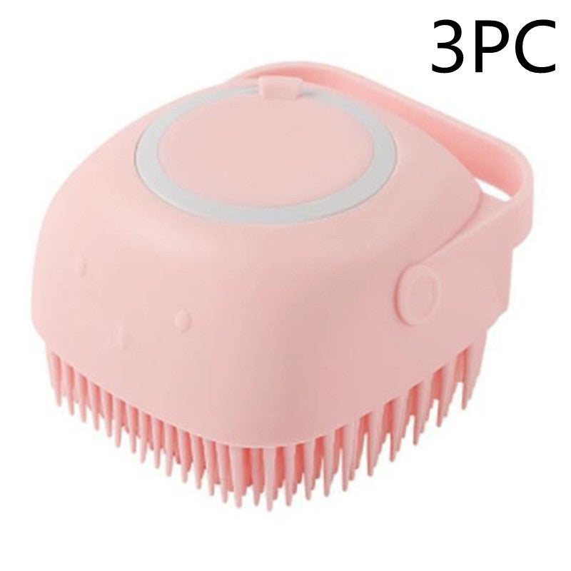 Silicone Dog Bath Massage Gloves Brush Pet Cat Bathroom Cleaning Tool Comb Brush For Dog Can Pour Shampoo Dog Grooming Supplies - X2-Shopping