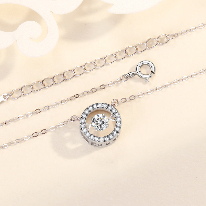 S925 Silber Pulsierende Herz Smart Sterling Silber Halskette Für Frauen