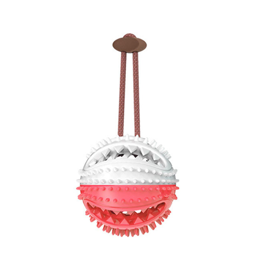 Dog Toys Silicon Suction Cup Tug Interactive Dog Ball Toy For Pet Chew Bite Tooth Cleaning Toothbrush Feeding Pet Supplies - X2-Shopping