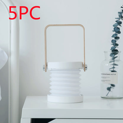 مصباح LED ليلي قابل للطي مع خاصية اللمس وخاصية التعتيم للقراءة، مصباح محمول قابل لإعادة الشحن عبر USB للديكور المنزلي