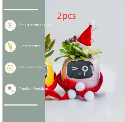 Smart Planter – Endloser Spaß – Über 49 ausdrucksstarke Ausdrücke – 7 intelligente Sensoren und KI-Chips machen das Pflanzenaufziehen einfach und unterhaltsam