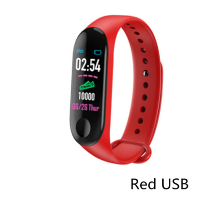 Kompatibel mit Smart-Armband, Herzfrequenz- und Blutdruckmessgerät, Schrittinformationen, Push-Smart-Erinnerung, Farbarmband