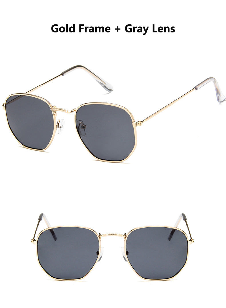 Sechseckige Sonnenbrille für Damen 