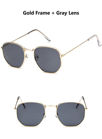 Sechseckige Sonnenbrille für Damen 