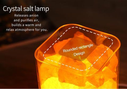 مصباح LED بملح الهيمالايا الكريستالي USB