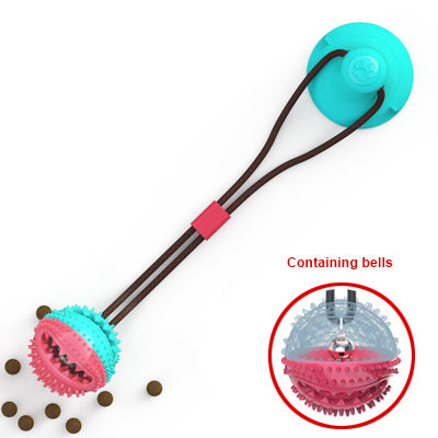 Dog Toys Silicon Suction Cup Tug Interactive Dog Ball Toy For Pet Chew Bite Tooth Cleaning Toothbrush Feeding Pet Supplies - X2-Shopping