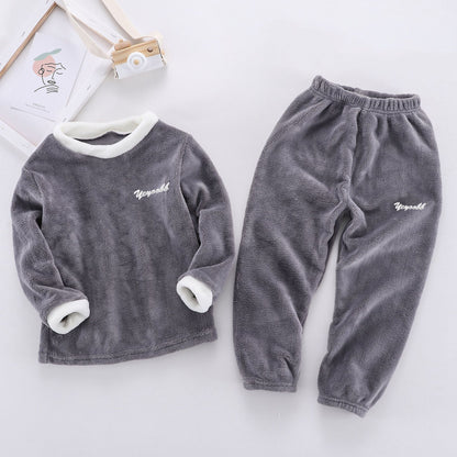 Children's Suits Autumn And Winter Velvet Men And Women - X2-Shopping