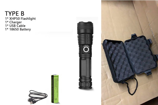 XHP70.2 Leistungsstarke USB-LED-Taschenlampe