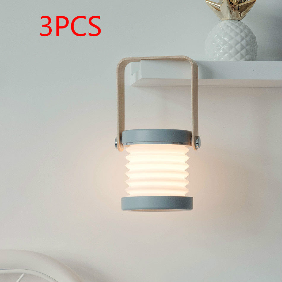 مصباح LED ليلي قابل للطي مع خاصية اللمس وخاصية التعتيم للقراءة، مصباح محمول قابل لإعادة الشحن عبر USB للديكور المنزلي