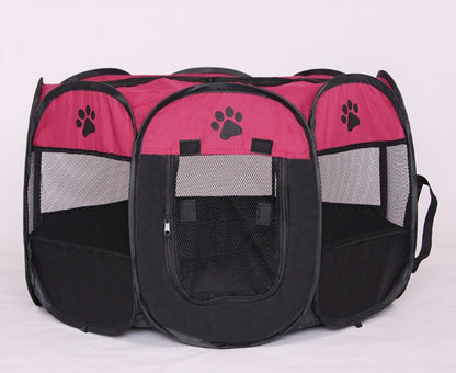 Fast folding octagonal pet fence, 600D Oxford cloth, waterproof and catching cat, dog cage, pet cage - X2-Shopping