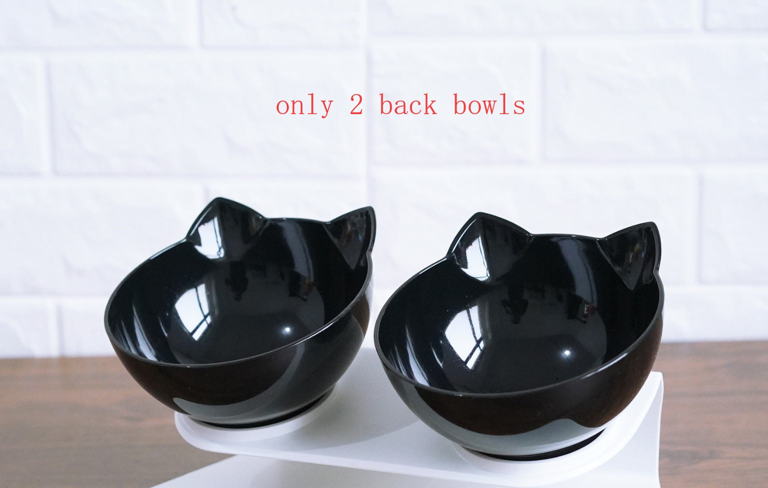 New Inclined Food Cat Ear Oblique Mouth Transparent Single Pet Bowl - X2-Shopping