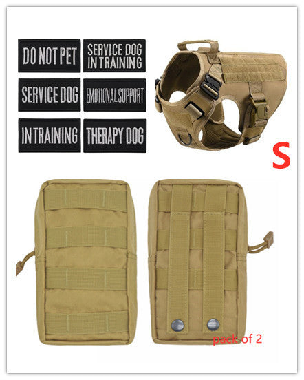 Military Tactical Dog Harness German Shepherd Adjustable Pet Dog Back - X2-Shopping