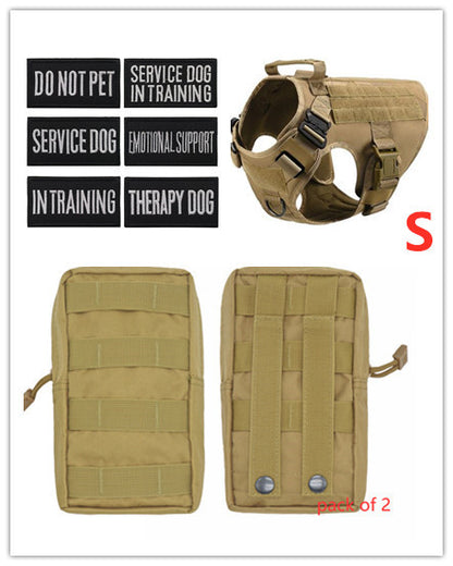 Military Tactical Dog Harness German Shepherd Adjustable Pet Dog Back - X2-Shopping