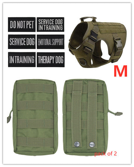 Military Tactical Dog Harness German Shepherd Adjustable Pet Dog Back - X2-Shopping