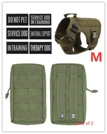 Military Tactical Dog Harness German Shepherd Adjustable Pet Dog Back - X2-Shopping