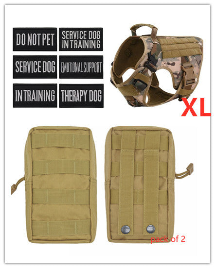 Military Tactical Dog Harness German Shepherd Adjustable Pet Dog Back - X2-Shopping