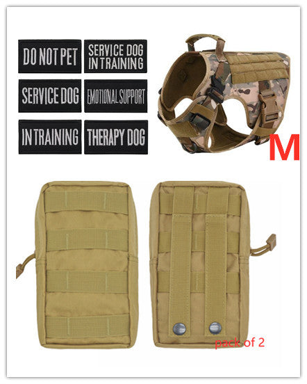 Military Tactical Dog Harness German Shepherd Adjustable Pet Dog Back - X2-Shopping