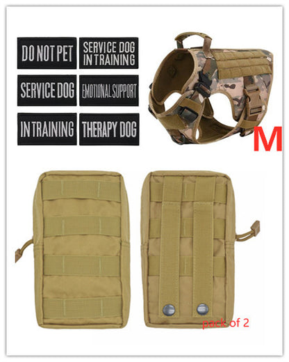 Military Tactical Dog Harness German Shepherd Adjustable Pet Dog Back - X2-Shopping