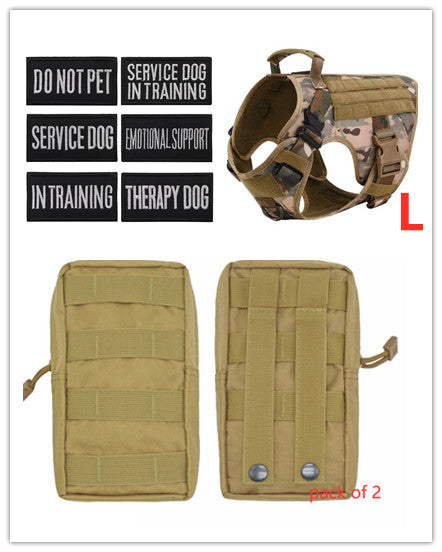 Military Tactical Dog Harness German Shepherd Adjustable Pet Dog Back - X2-Shopping