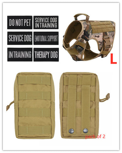 Military Tactical Dog Harness German Shepherd Adjustable Pet Dog Back - X2-Shopping