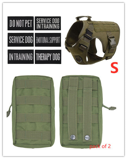 Military Tactical Dog Harness German Shepherd Adjustable Pet Dog Back - X2-Shopping