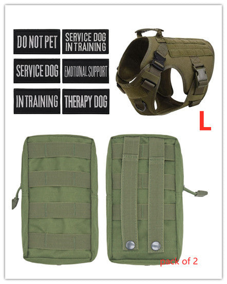 Military Tactical Dog Harness German Shepherd Adjustable Pet Dog Back - X2-Shopping