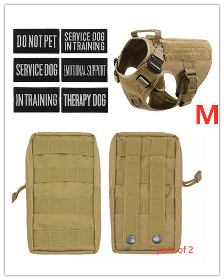 Military Tactical Dog Harness German Shepherd Adjustable Pet Dog Back - X2-Shopping