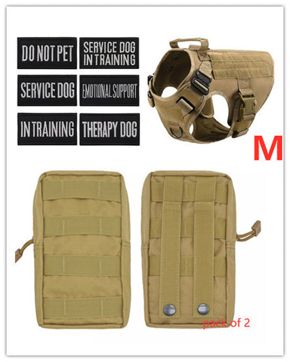Military Tactical Dog Harness German Shepherd Adjustable Pet Dog Back - X2-Shopping