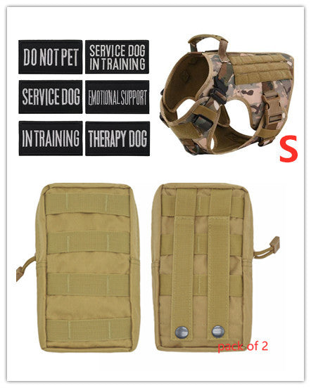 Military Tactical Dog Harness German Shepherd Adjustable Pet Dog Back - X2-Shopping