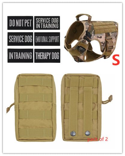 Military Tactical Dog Harness German Shepherd Adjustable Pet Dog Back - X2-Shopping