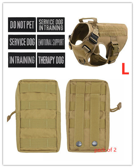 Military Tactical Dog Harness German Shepherd Adjustable Pet Dog Back - X2-Shopping