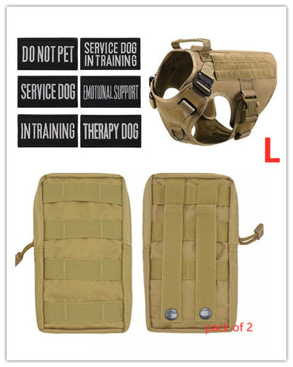 Military Tactical Dog Harness German Shepherd Adjustable Pet Dog Back - X2-Shopping