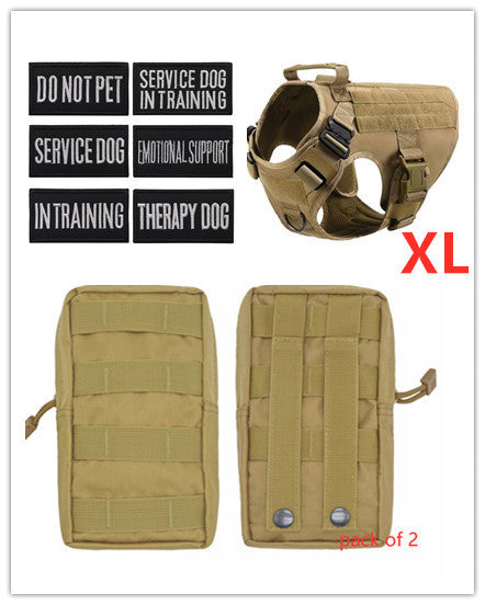 Military Tactical Dog Harness German Shepherd Adjustable Pet Dog Back - X2-Shopping