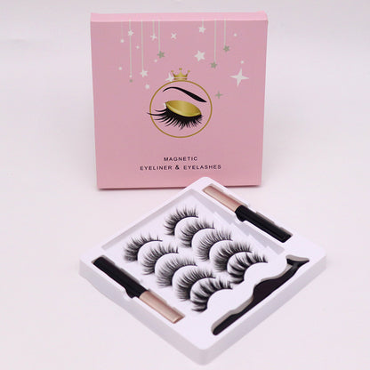 Magnetische Wimpern Eyeliner Set Langlebige falsche Nerz Wimpern Wasserdicht Wimpernverlängerung Wiederverwendbares Beauty Makeup Tool