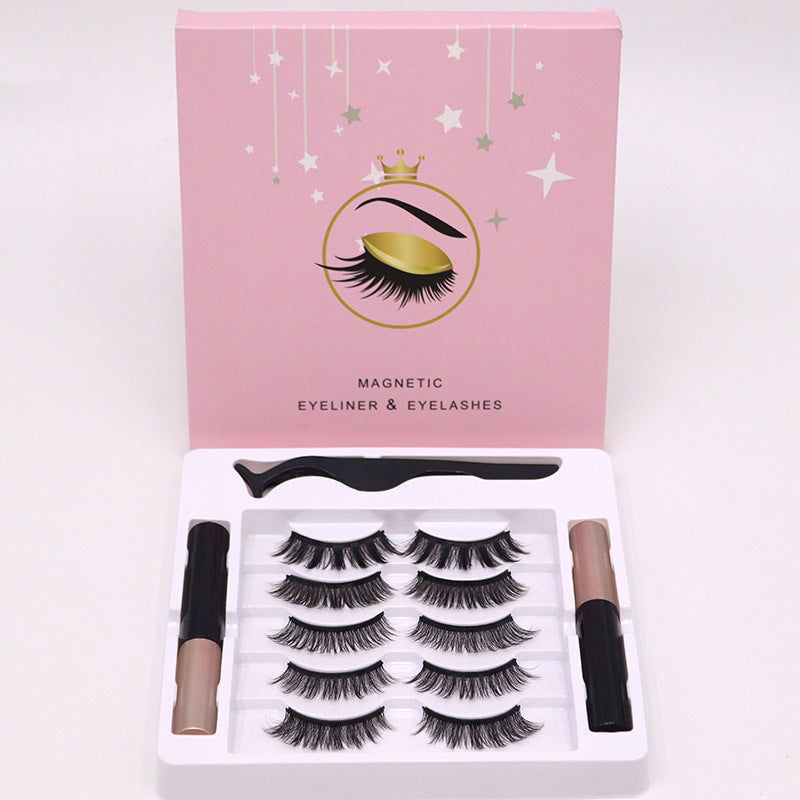 Magnetische Wimpern Eyeliner Set Langlebige falsche Nerz Wimpern Wasserdicht Wimpernverlängerung Wiederverwendbares Beauty Makeup Tool