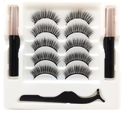 Magnetische Wimpern Eyeliner Set Langlebige falsche Nerz Wimpern Wasserdicht Wimpernverlängerung Wiederverwendbares Beauty Makeup Tool