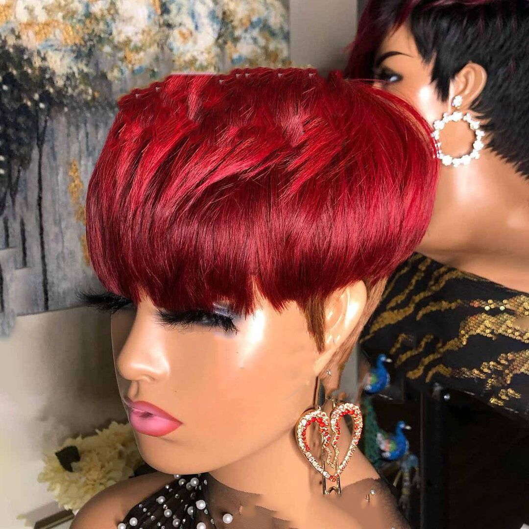 Perücke Damenperücke Kurzes Glattes Haar Kurzes Haar Glattes Haar Bob Perücke