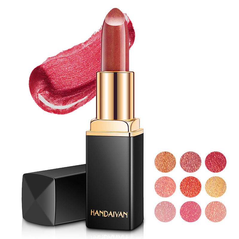 Glänzender metallischer Lippenstift Perlglanz-Farbtemperaturänderungs-Lippenstift Vergoldeter Lippenstift