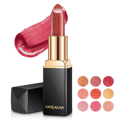 Glänzender metallischer Lippenstift Perlglanz-Farbtemperaturänderungs-Lippenstift Vergoldeter Lippenstift