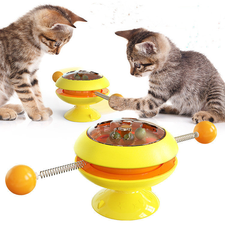 Rotatable Cat Toys Supplies With Catnip Interactive Training Toys For Cats Kitten Cat Accessories Pet Products - X2-Shopping