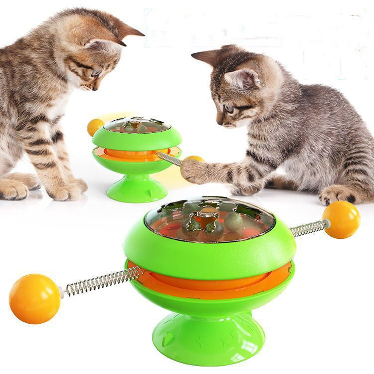 Rotatable Cat Toys Supplies With Catnip Interactive Training Toys For Cats Kitten Cat Accessories Pet Products - X2-Shopping
