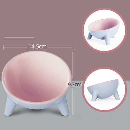 Cat Dog Bowl With Stand Pet Feeding Food Bowls Dogs Bunny Rabbit Nordic Color Feeder Product Supplies Pet Accessories - X2-Shopping