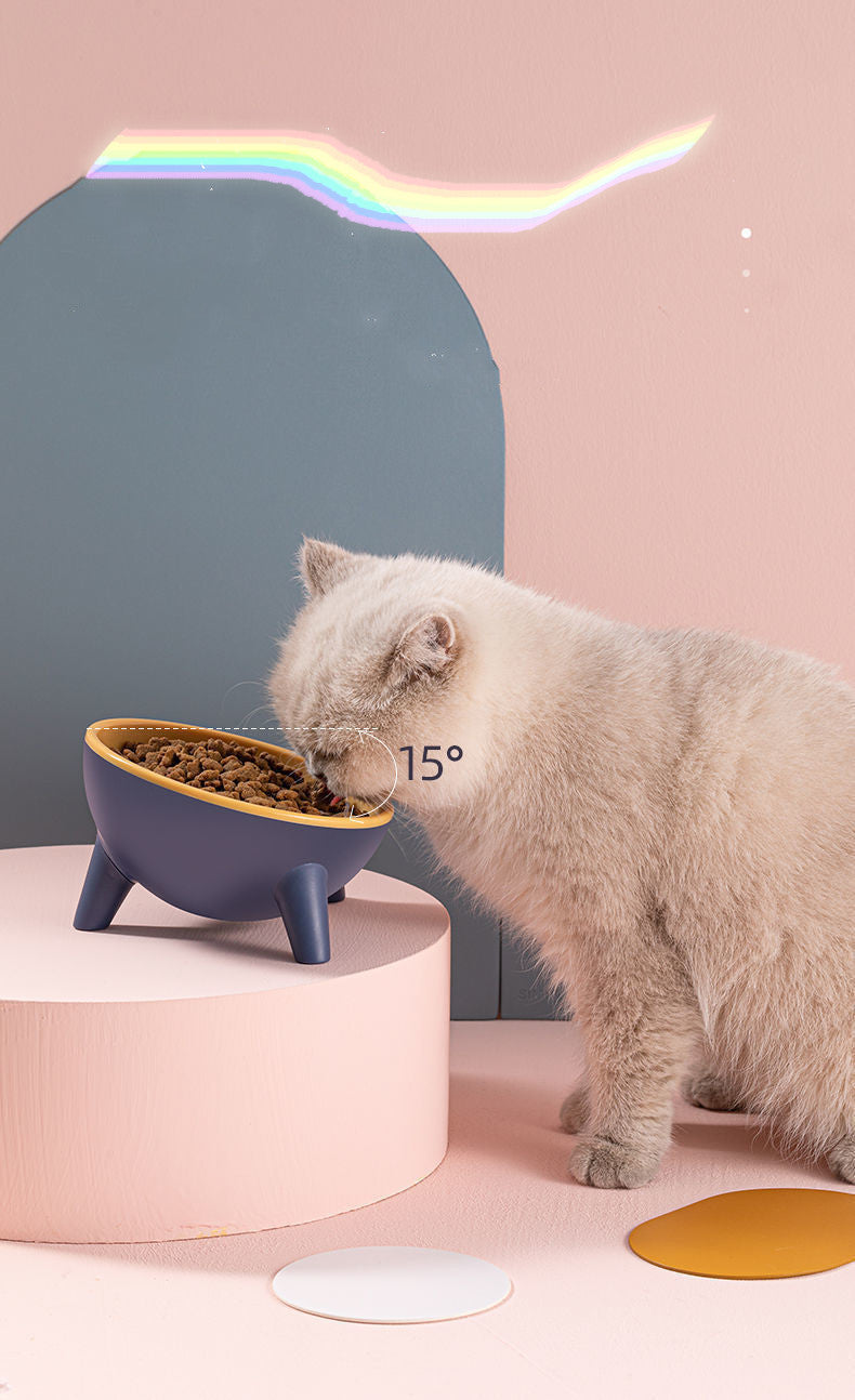 Cat Dog Bowl With Stand Pet Feeding Food Bowls Dogs Bunny Rabbit Nordic Color Feeder Product Supplies Pet Accessories - X2-Shopping